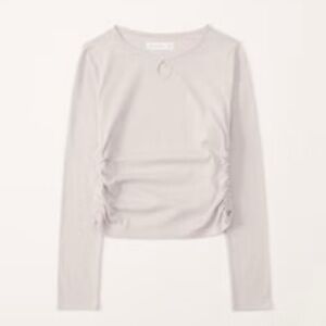 Abercrombie Kids Girls Long Sleeve Ruched Jersey Tee